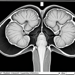 **A thyroid scan (nuclear medicine) image showing the thyroid gland with a nodule. The image should convey the purpose of evaluating thyroid nodule function and diagnosing thyroiditis. Include a cost indicator of approximately 50,000 to 100,000 won with health insurance.**