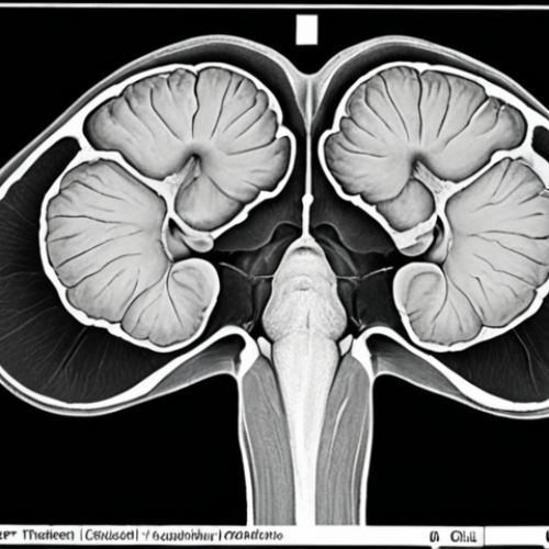 Home 14 **A thyroid scan (nuclear medicine) image showing the thyroid gland with a nodule. The image should convey the purpose of evaluating thyroid nodule function and diagnosing thyroiditis. Include a cost indicator of approximately 50,000 to 100,000 won with health insurance.**