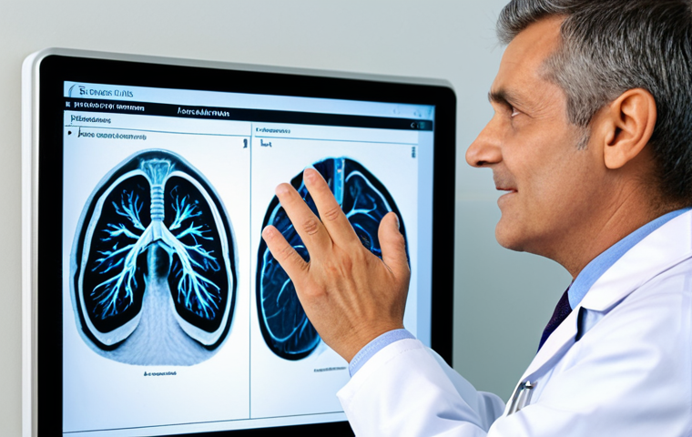 폐암 검진 의료보험 적용 - Doctor Explaining Lung Health**
A friendly doctor in a professional white coat, explaining lung hea...